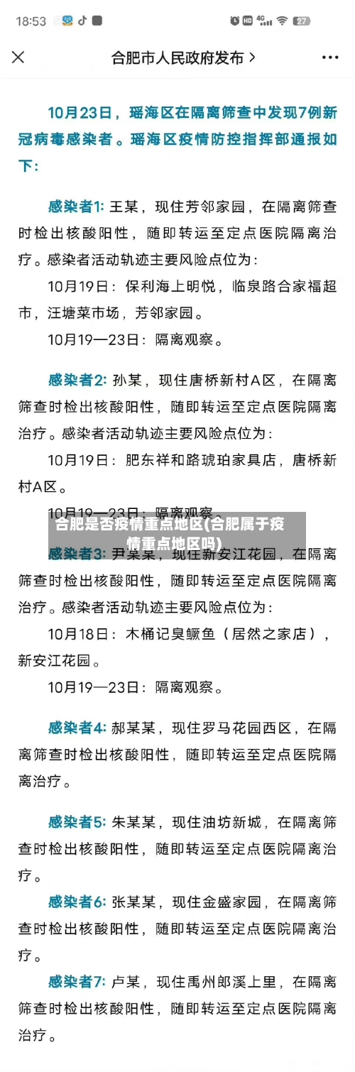 合肥是否疫情重点地区(合肥属于疫情重点地区吗)-第3张图片